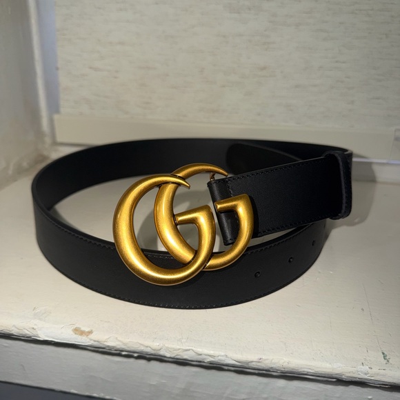 Gucci marmont GG belt black leather size 85cm